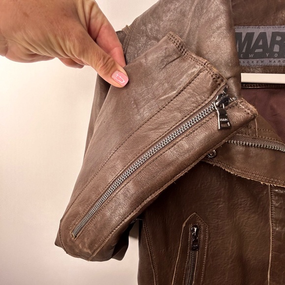 New , Marc New York,  Brown,  Medium Women`s Leather Jacket. Luxury apparel line - Picture 11 of 15